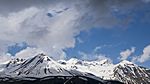 Schneebedeckte Berge im Kaukasus