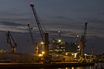 Elbphilharmonie und Hafenschuppen am Südwesthafen