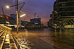 Hochwasser im Sandtorhafen,