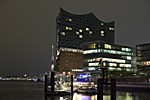 Blick vom Strandhöft auf die Elbphilharmonie